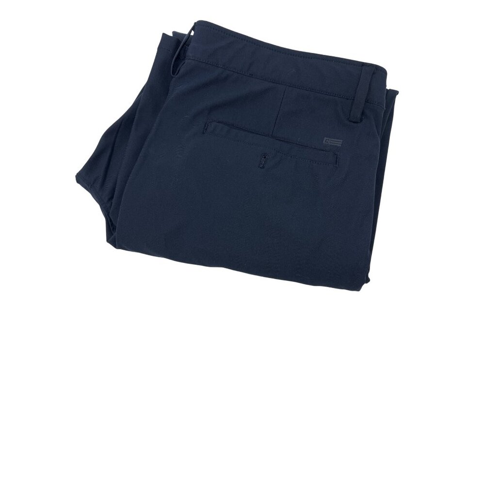Chaps Mens‎ Slim Tapered Pants 36x30 Navy Polyester Blend